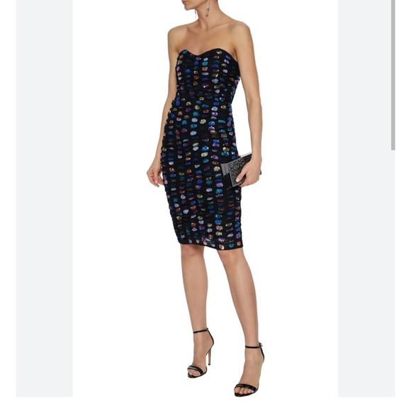 New retrofete black strapless rachel dress size M - Picture 2 of 7